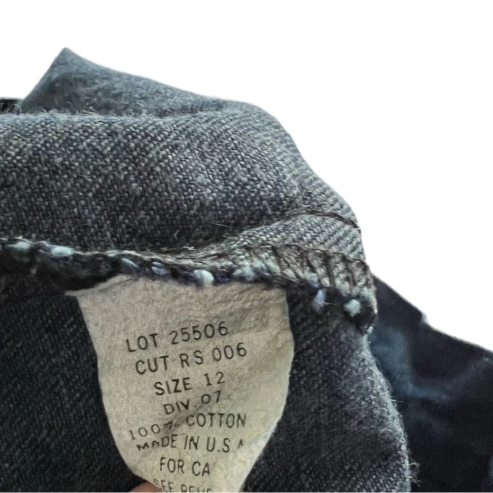 Vintage Denim Midi Skirt Womens Size 8 Dark Wash Cotton